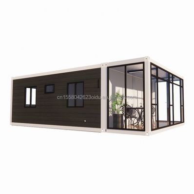Struttura in acciaio Cornice saldata EU Luxury 20FT Combinazione Contenitore di imballaggio piatto 2 camere da letto Famiglia residenziale Casa mobile