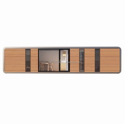 Abitazione familiare conveniente 2 camere da letto Casa di legno con struttura di tubo quadrato in acciaio galvanizzato e giardino