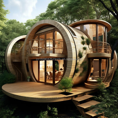 Case in legno EU Australia Standard Container Ufficio Residenziale Giardino circolare Casa integrata con vari materiali