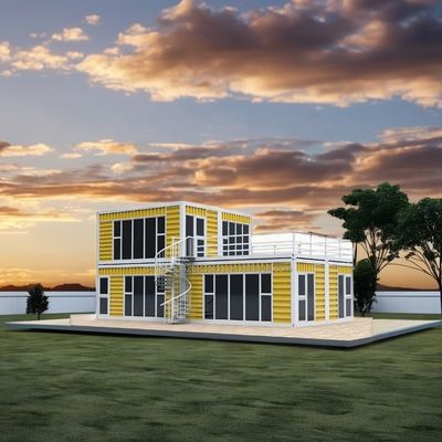 Casa prefabbricata ripiegabile da 20 piedi o 40 piedi Contenitore per hotel Casa vacanza con finestre in lega di alluminio