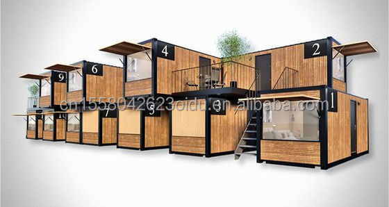 Casa di contenitori commerciale pieghevole/estensibile/distaccabile Ristorante/negozio di abbigliamento con moderno design a due piani
