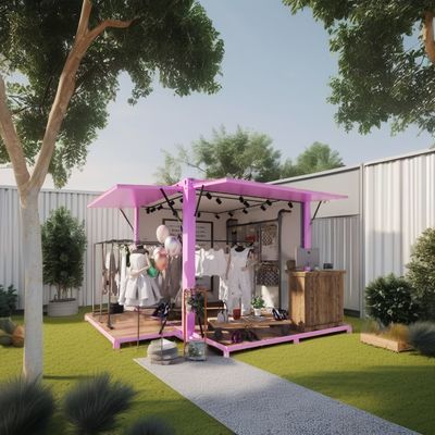 Contenitore di spedizione in acciaio pieghevole di design moderno Prefabbricato Flat Pack Negozi all'aperto con colore e spedizione personalizzati