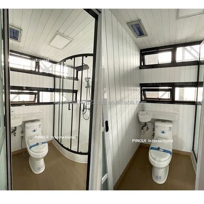 Casa prefabbricata con struttura in acciaio da 20 piedi con giardino e design mobile in legno