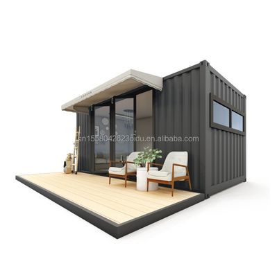 Contenitore in stile country con finestre in lega di alluminio e alluminio in acciaio galvanizzato con alloggiamento modulare da 180 g a 20 piedi