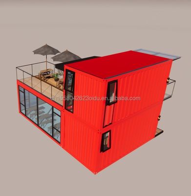 Aluminio Legato Finestre di lusso Commerciale Prefabbricato Casa di Costruzione con Parete 50/75/100mm Wave Sandwich Panel