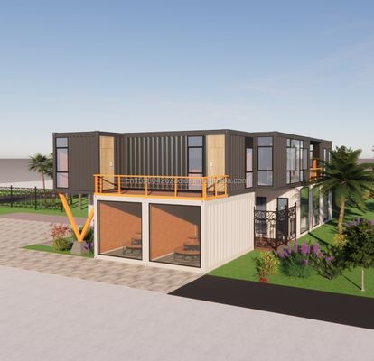 EU 20ft Container Combination Hotel Mobile Casa di legno Moderno stile semplice Acciaio galvanizzato piegatura 180g Cornice in acciaio