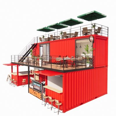10ft 20ft Pop-up Transport Pavilion Sandwich Panel House Restaurant Store Container di spedizione per il centro commerciale Made