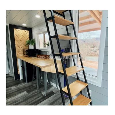Casa mobile in stile familiare a 40 piedi con struttura in acciaio prefabbricata e parete esterna in legno