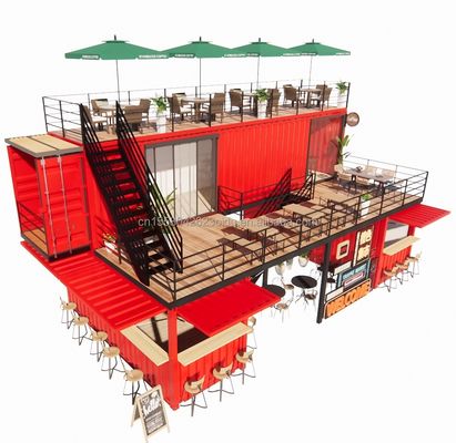10ft 20ft Pop-up Transport Pavilion Sandwich Panel House Restaurant Store Container di spedizione per il centro commerciale Made
