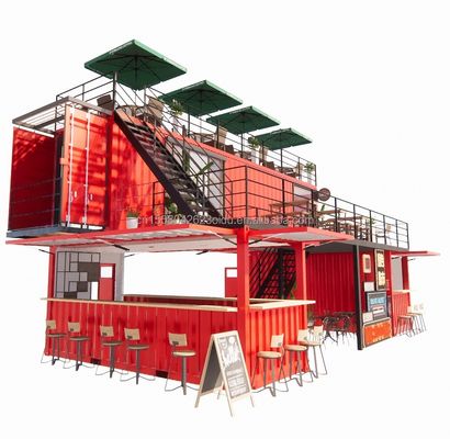 10ft 20ft Pop-up Transport Pavilion Sandwich Panel House Restaurant Store Container di spedizione per il centro commerciale Made