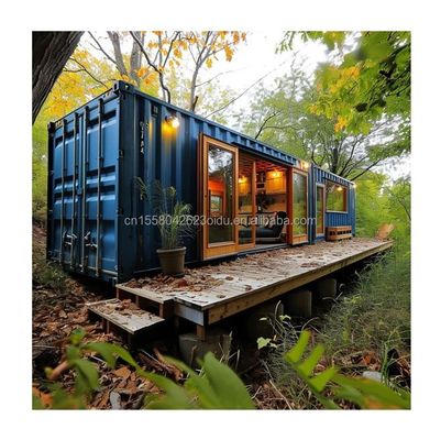Container di parete espandibile 50/75/100mm Wave Sandwich Panel per all'aperto 20ft e 40ft Prefab Portable Shipping Container Home