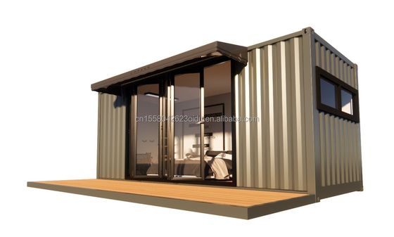 Residenziale modulare rimorchio prefabbricato con 50/75/100mm Wave Sandwich Panel Pareti 20ft stile di design moderno