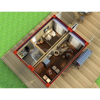 Container di parete espandibile 50/75/100mm Wave Sandwich Panel per all'aperto 20ft e 40ft Prefab Portable Shipping Container Home