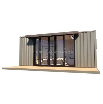 Residenziale modulare rimorchio prefabbricato con 50/75/100mm Wave Sandwich Panel Pareti 20ft stile di design moderno
