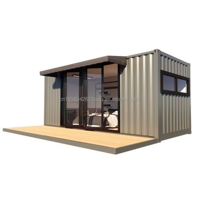 Residenziale modulare rimorchio prefabbricato con 50/75/100mm Wave Sandwich Panel Pareti 20ft stile di design moderno