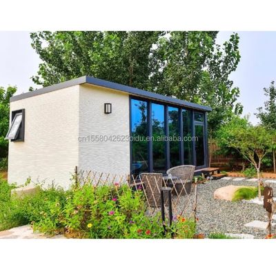 Materiali eco-compatibili 20ft 40ft 2 camere da letto giardino prefabbricato cabina casa porte di vetro contenitore casa di legno per hotel