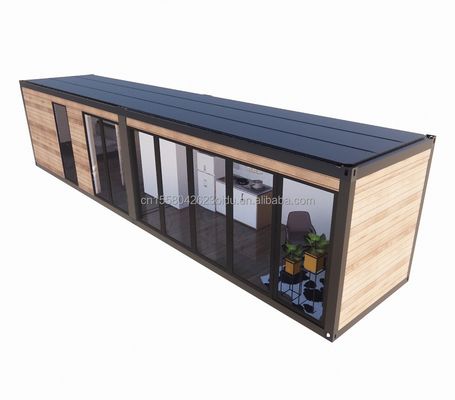 Prefabbricati in legno Luxury Tiny Living Portable Prefab Container Case con camera da letto Bagno Cucina Soggiorno
