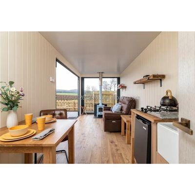 Prefabbricato Moderno Luxury Shipping Container House Villa 40ft 1 camera da letto 1 cucina 1 bagno 1 soggiorno per negozio