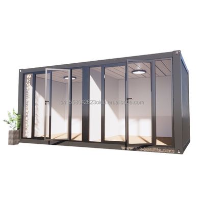 Negozio mobile Casa Moderna 20ft Prefabbricato Contenitore in acciaio Negozio di abbigliamento Chiosco con finestre in lega di alluminio
