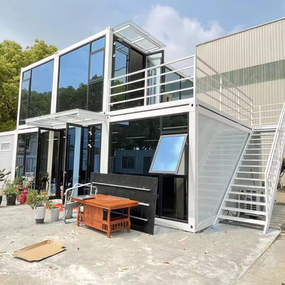 Sito di costruzione all'aperto Edificio per uffici prefabbricato di design moderno con piegatura in acciaio galvanizzato 180g