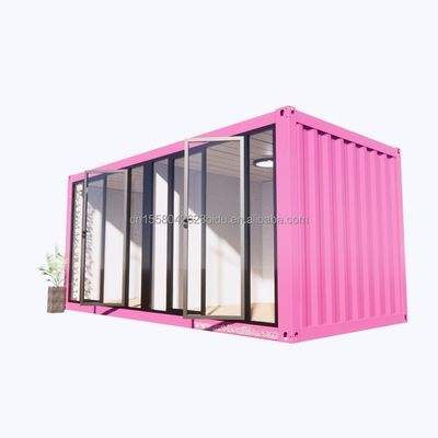 Finestre in lega di alluminio e pannello sandwich a onde da 50/75/100 mm 20 piedi contenitore prefabbricato negozio di abbigliamento contenitore chiosco negozio mobile