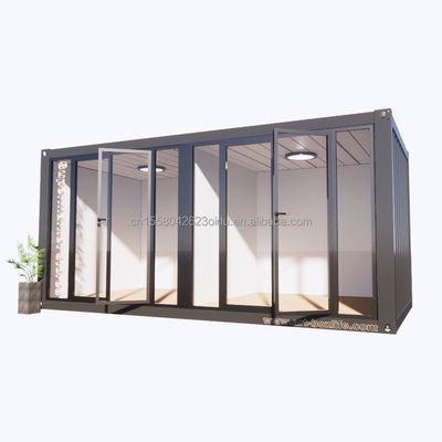 Finestre in lega di alluminio e pannello sandwich a onde da 50/75/100 mm 20 piedi contenitore prefabbricato negozio di abbigliamento contenitore chiosco negozio mobile