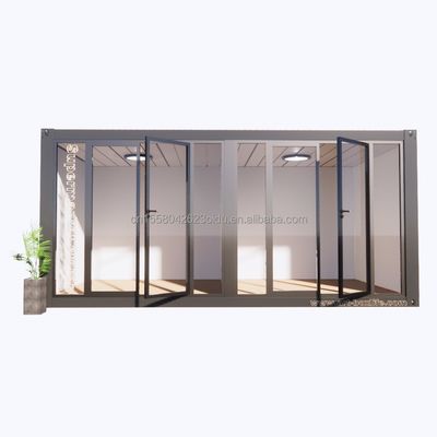 Finestre in lega di alluminio e pannello sandwich a onde da 50/75/100 mm 20 piedi contenitore prefabbricato negozio di abbigliamento contenitore chiosco negozio mobile