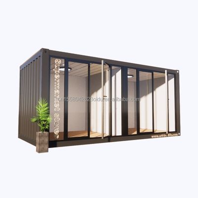 Finestre in lega di alluminio e pannello sandwich a onde da 50/75/100 mm 20 piedi contenitore prefabbricato negozio di abbigliamento contenitore chiosco negozio mobile