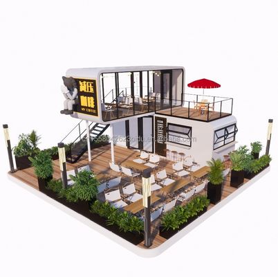 Struttura in acciaio saldatura 20ft lussuosa portabile case prefabbricate con colore personalizzato per il cibo Street Coffee Store