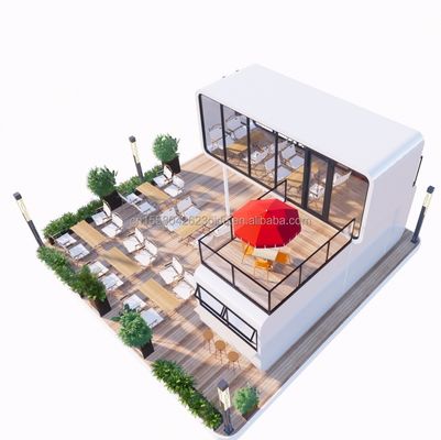 Struttura in acciaio saldatura 20ft lussuosa portabile case prefabbricate con colore personalizzato per il cibo Street Coffee Store