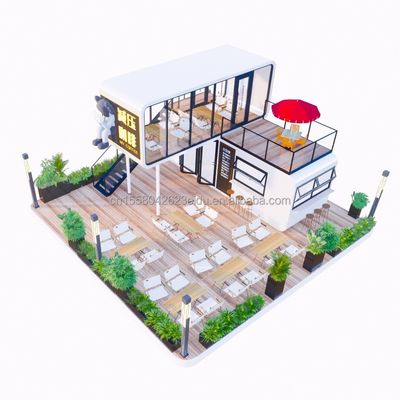 Struttura in acciaio saldatura 20ft lussuosa portabile case prefabbricate con colore personalizzato per il cibo Street Coffee Store
