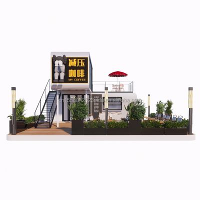 Struttura in acciaio saldatura 20ft lussuosa portabile case prefabbricate con colore personalizzato per il cibo Street Coffee Store