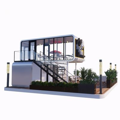 Struttura in acciaio saldatura 20ft lussuosa portabile case prefabbricate con colore personalizzato per il cibo Street Coffee Store