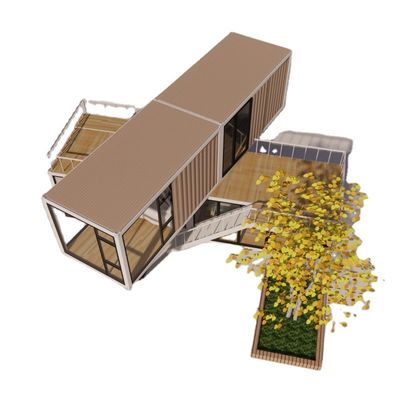 20ft o 40ft Luxury Design Due strati Appartamento Abitazione Fabbricata Portabile Container House con vetrate di alluminio