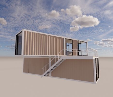 20ft o 40ft Luxury Design Due strati Appartamento Abitazione Fabbricata Portabile Container House con vetrate di alluminio