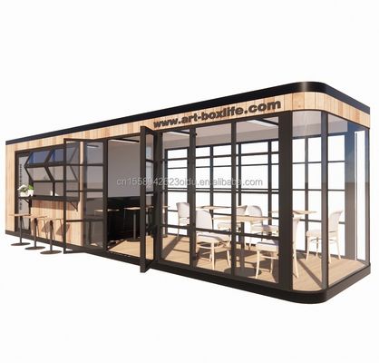 Hotel e Parco UE Container Coffee Bar Mobile Struttura in acciaio in legno Sunlight House Bar all'aperto