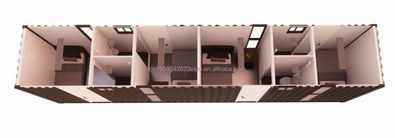 20ft Design Mobile Spedizione 40ft Container 4 camere da letto Residenziale Mini Lounge Hotel e colore personalizzato per l'hotel vendita