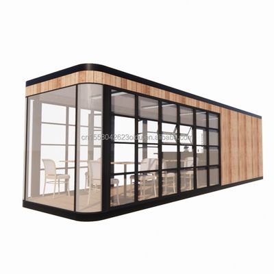 Hotel e Parco UE Container Coffee Bar Mobile Struttura in acciaio in legno Sunlight House Bar all'aperto