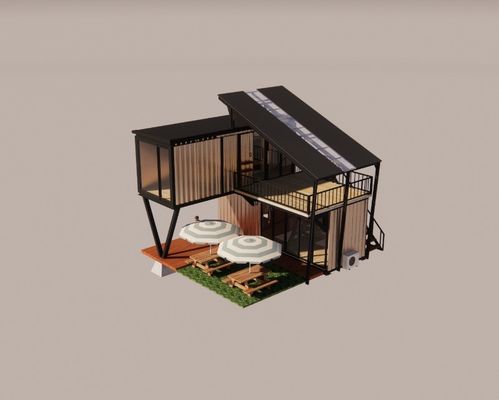 Acciaio galvanizzato piegatore 180g Disegno del telaio struttura in acciaio villa modulare per contenitori di lusso case prefabbricate