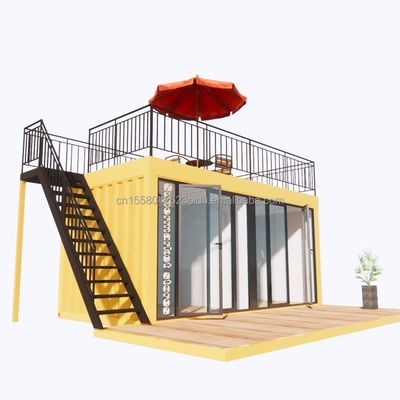 Vende direttamente assemblaggio rapido struttura in acciaio prefabbricata casa mobile per la casa contenitore da caffetteria in 20 piedi o 40 piedi