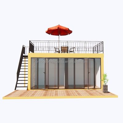 Vende direttamente assemblaggio rapido struttura in acciaio prefabbricata casa mobile per la casa contenitore da caffetteria in 20 piedi o 40 piedi