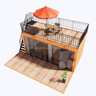 Vende direttamente assemblaggio rapido struttura in acciaio prefabbricata casa mobile per la casa contenitore da caffetteria in 20 piedi o 40 piedi