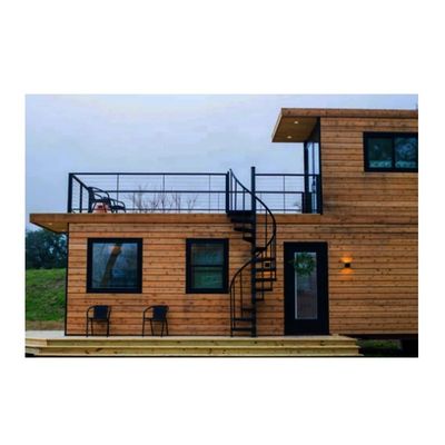 Casa di container mobile a pavimento in legno per il trasporto e il carico 20'/40' Container Prefab Modular Foldable Container Houses