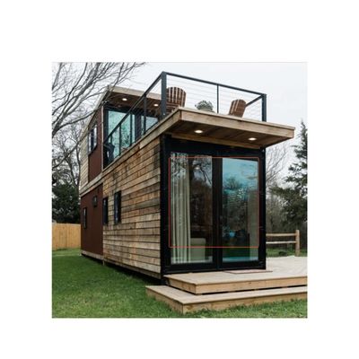 Casa di container mobile a pavimento in legno per il trasporto e il carico 20'/40' Container Prefab Modular Foldable Container Houses