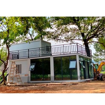 Casa prefabbricata in contenitori in acciaio galvanizzato con bagno e design smontabili