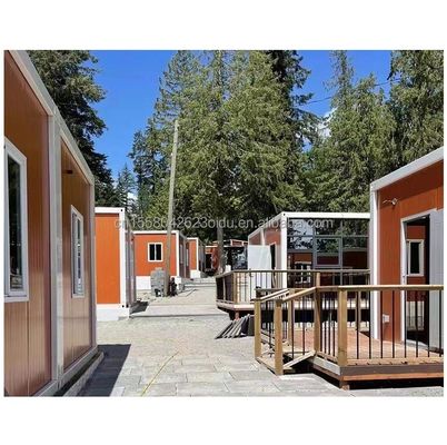 Casa prefabbricata in contenitori in acciaio galvanizzato con bagno e design smontabili
