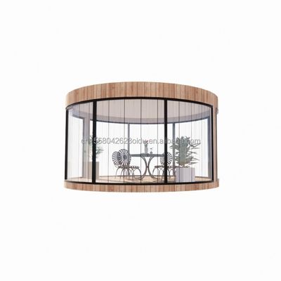 Tubi quadrati in acciaio galvanizzato Caselle in legno standard UE Caselle in vetro Sunshine House Prefabbricato Negozio mobile