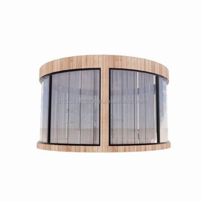 Tubi quadrati in acciaio galvanizzato Caselle in legno standard UE Caselle in vetro Sunshine House Prefabbricato Negozio mobile
