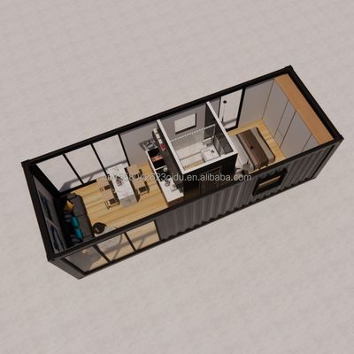 Parete 50/75/100 mm pannello sandwich ondulato 20 piedi bellissime case prefabbricate in container con acciaio galvanizzato