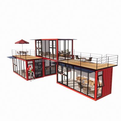 50/75/100mm Wave Sandwich Panel Wall Modular Mobile Store per contenitori Negozio di dessert Strada Prefab Coffee Kiosk Booth Design
